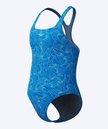 Speedo uimapuku tytöille - Hyperboom Allover Medalist - Sininen/Vihreä