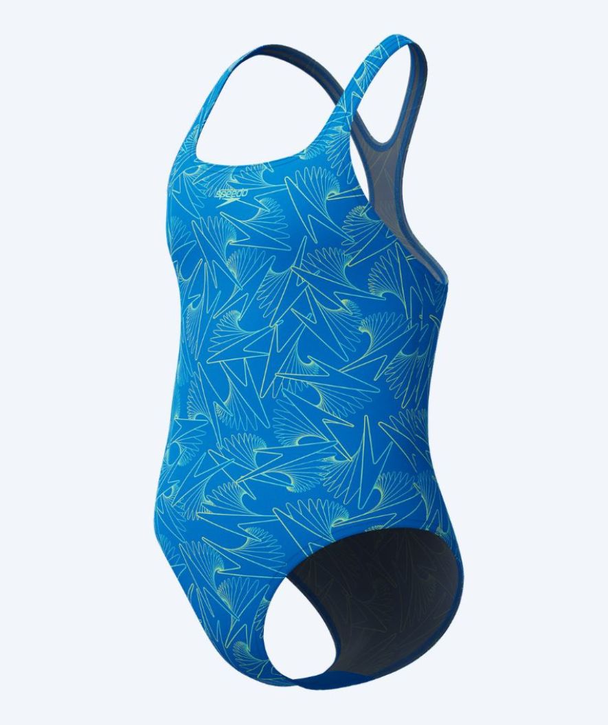 Speedo uimapuku tytöille - Hyperboom Allover Medalist - Sininen/Vihreä