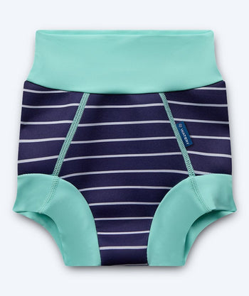 Watery uimavaipat lapsille - Neoprene Swim Nappy - Turkoosit Raidat
