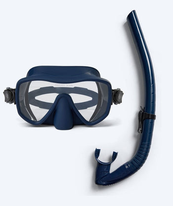 Watery Combo snorkkelisetti aikuisille (yli 15 vuotiaille) - Coast - Tummansininen