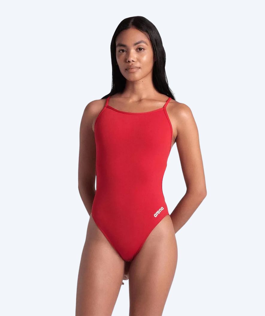 Arena uimapuku naisille - Solid Lace Back - Punainen