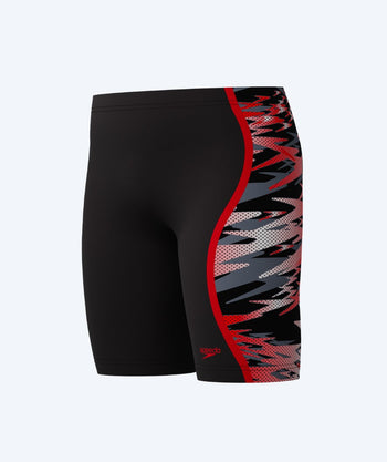 Speedo pitkät uimahousut pojille - Hyperboom Splice - Musta/harmaa