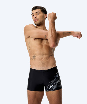Speedo uimabokserit miehille - Medley Logo - Musta/vaaleanharmaa