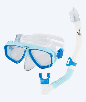 Speedo Combo snorkkelisetti aikuisille - Adventure - Sininen/läpinäkyvä
