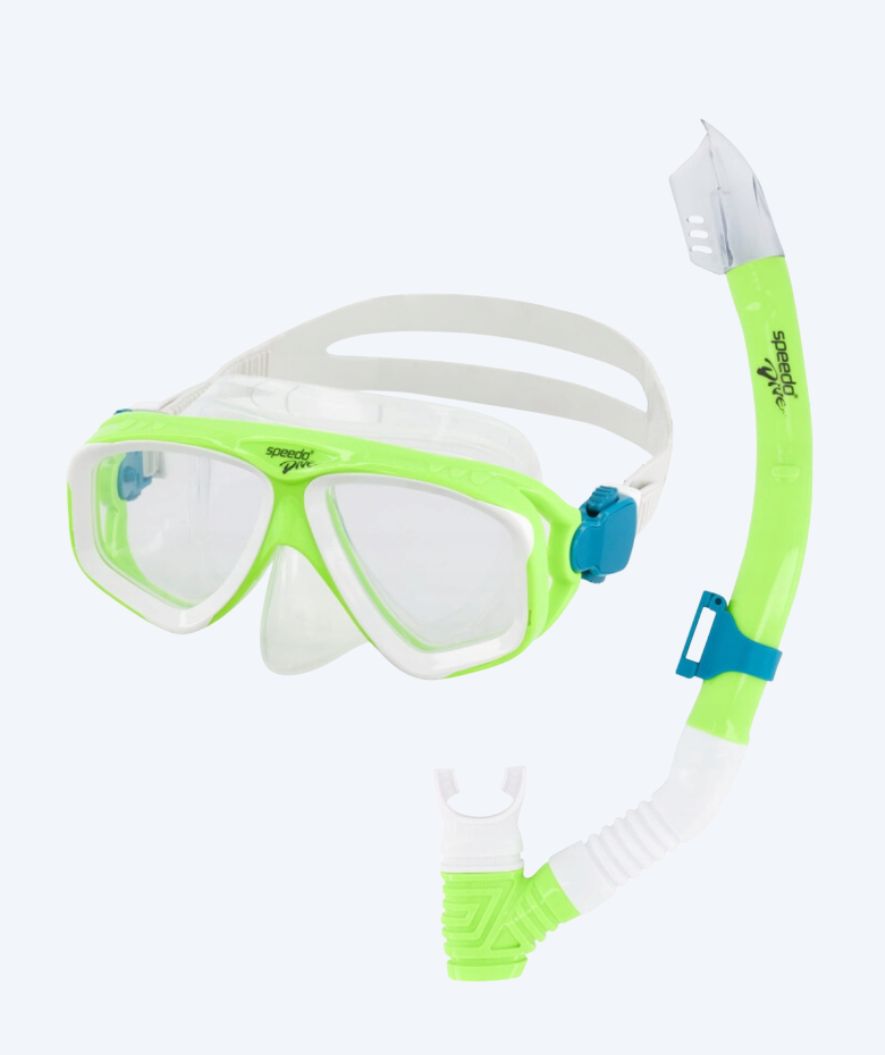 Speedo Combo snorkkelisetti junioreille (6-16) - Adventure - Vihreä/läpinäkyvä