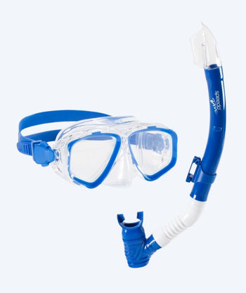 Speedo Combo snorkkelisetti junioreille (6-16) - Adventure - Sininen/läpinäkyvä