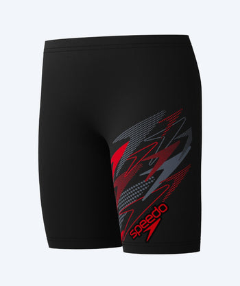 Speedo pitkät uimahousut pojille - Medley Logo - Musta/harmaa