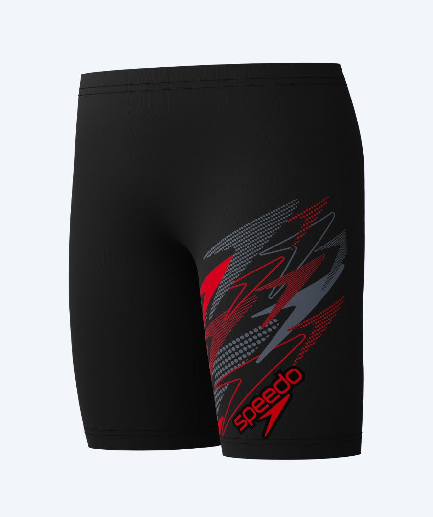 Speedo pitkät uimahousut pojille - Medley Logo - Musta/harmaa
