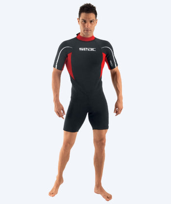 SEAC märkäpuku miehille - Relax Short (2,2mm) - Musta/punainen