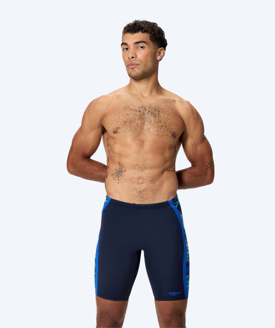 Speedo pitkät uimahousut miehille - Hyperboom Splice - Tummansininen/Vaaleansininen