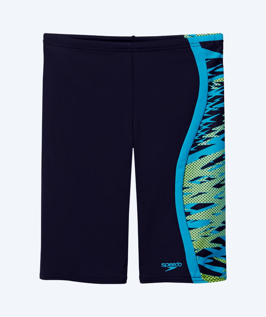 Speedo pitkät uimahousut pojille - Hyperboom Splice - Musta/Vaaleansininen