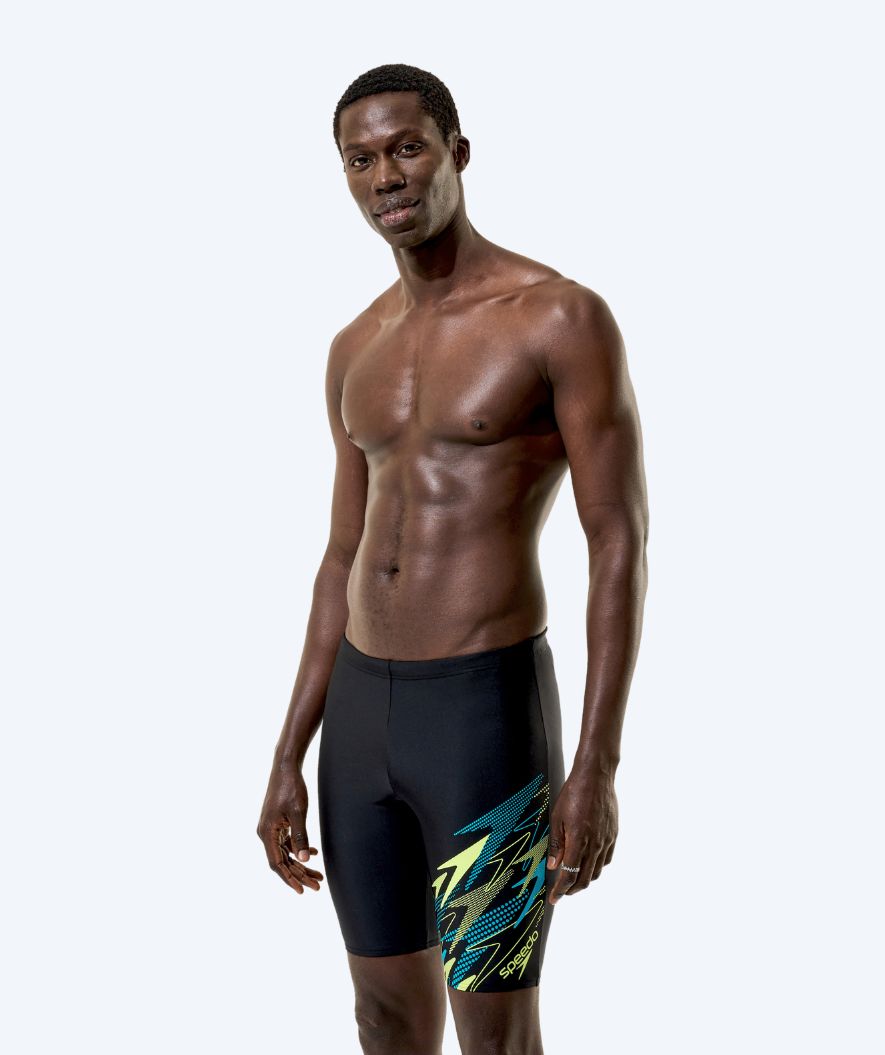 Speedo pitkät uimahousut miehille - Medley Logo - Musta/Vihreä