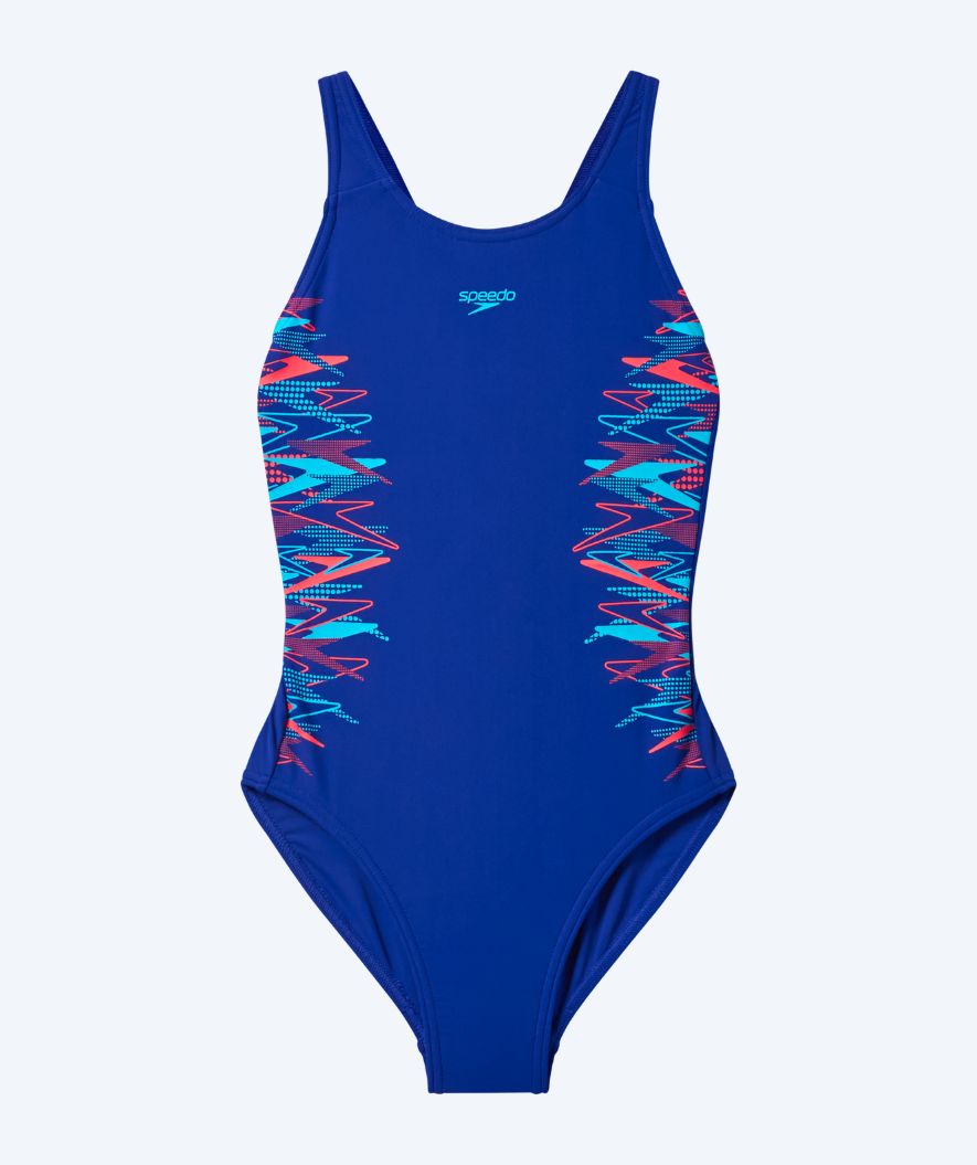 Speedo uimapuku tytöille - Placement Muscleback - Tummansininen/Vaaleansininen