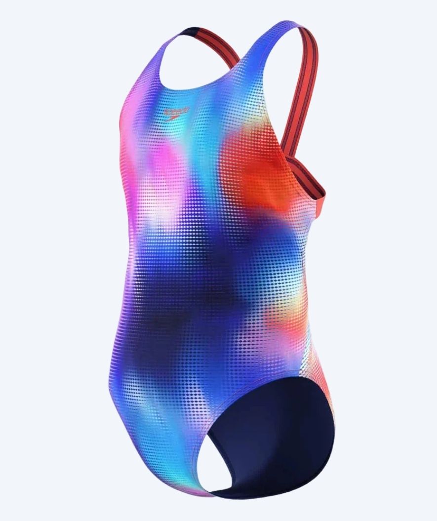 Speedo uimapuku tytöille - Print Leaderback - Monivärinen/Violetti