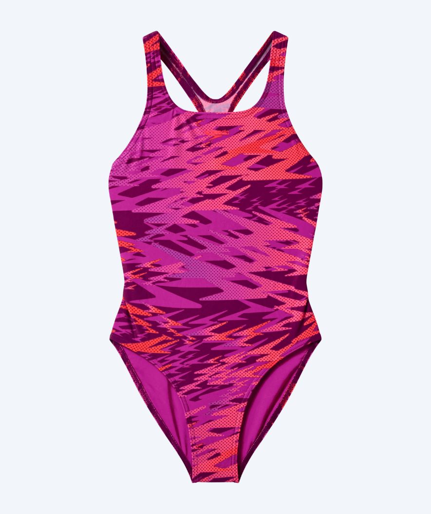 Speedo uimapuku tytöille - Hyperboom Print Medalist - Pinkki/Violetti