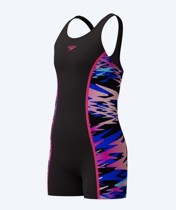 Speedo uimapuku hameella tytöille - Hyperboom Splice Muscleback - Musta/Pinkki/Monivärinen