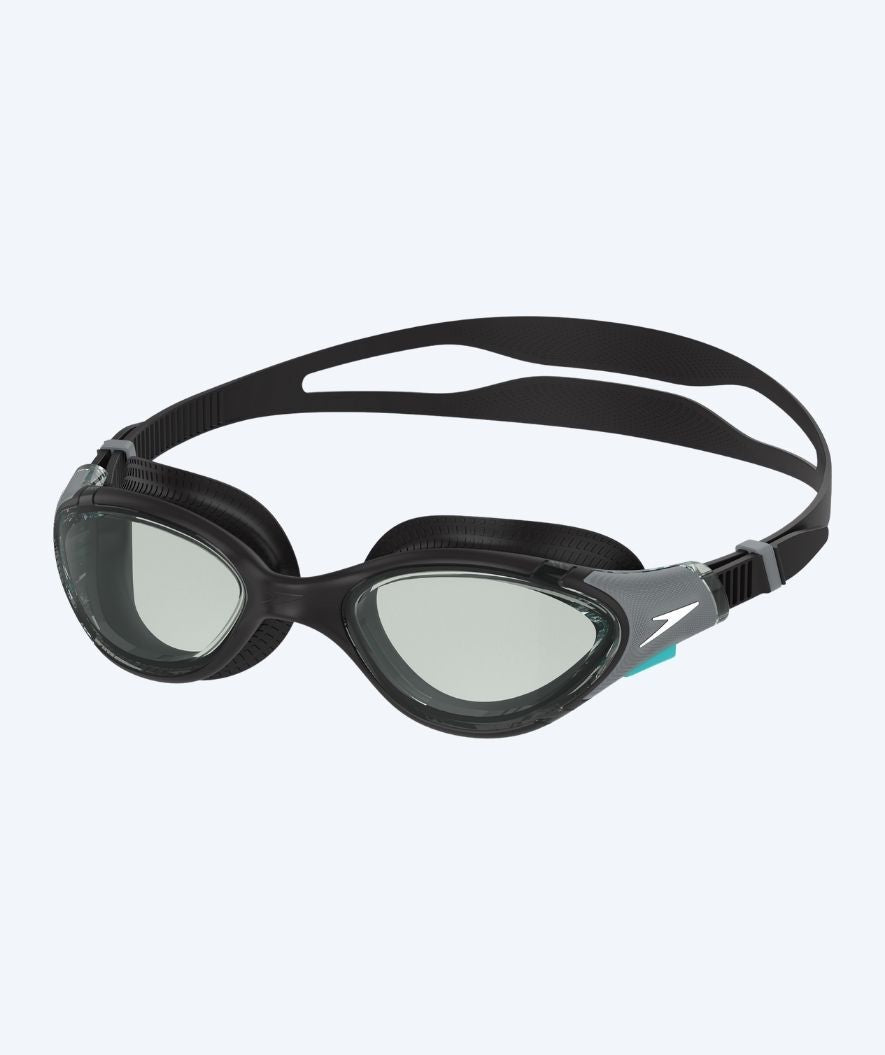 Speedo likinäköuimalasit vahvuuksilla aikuisille - (-1.5) – (-6.0) - Biofuse 2.0 - Musta/Harmaa (Smoke linssi)