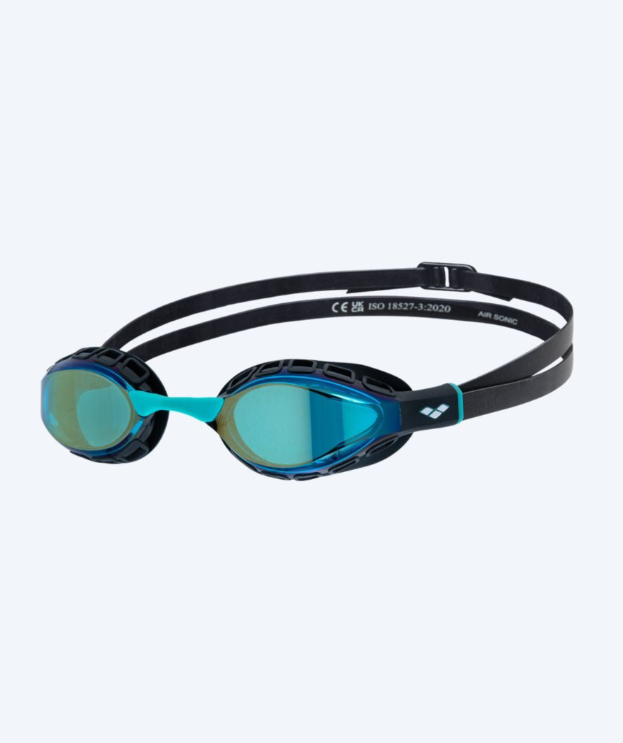 Arena Elite-uimalasit - Air Sonic Mirror - Musta/Turkoosi