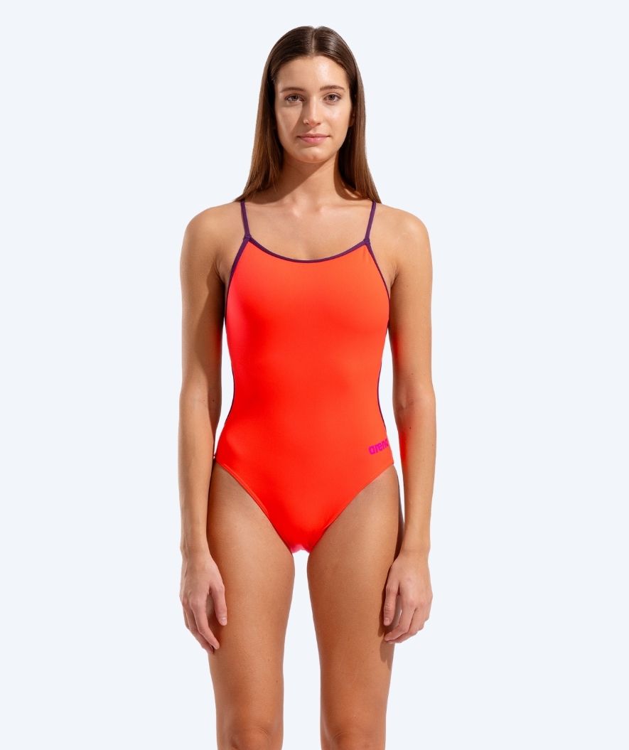 Arena uimapuku naisille - Solid Lace Back - Oranssi/Violetti