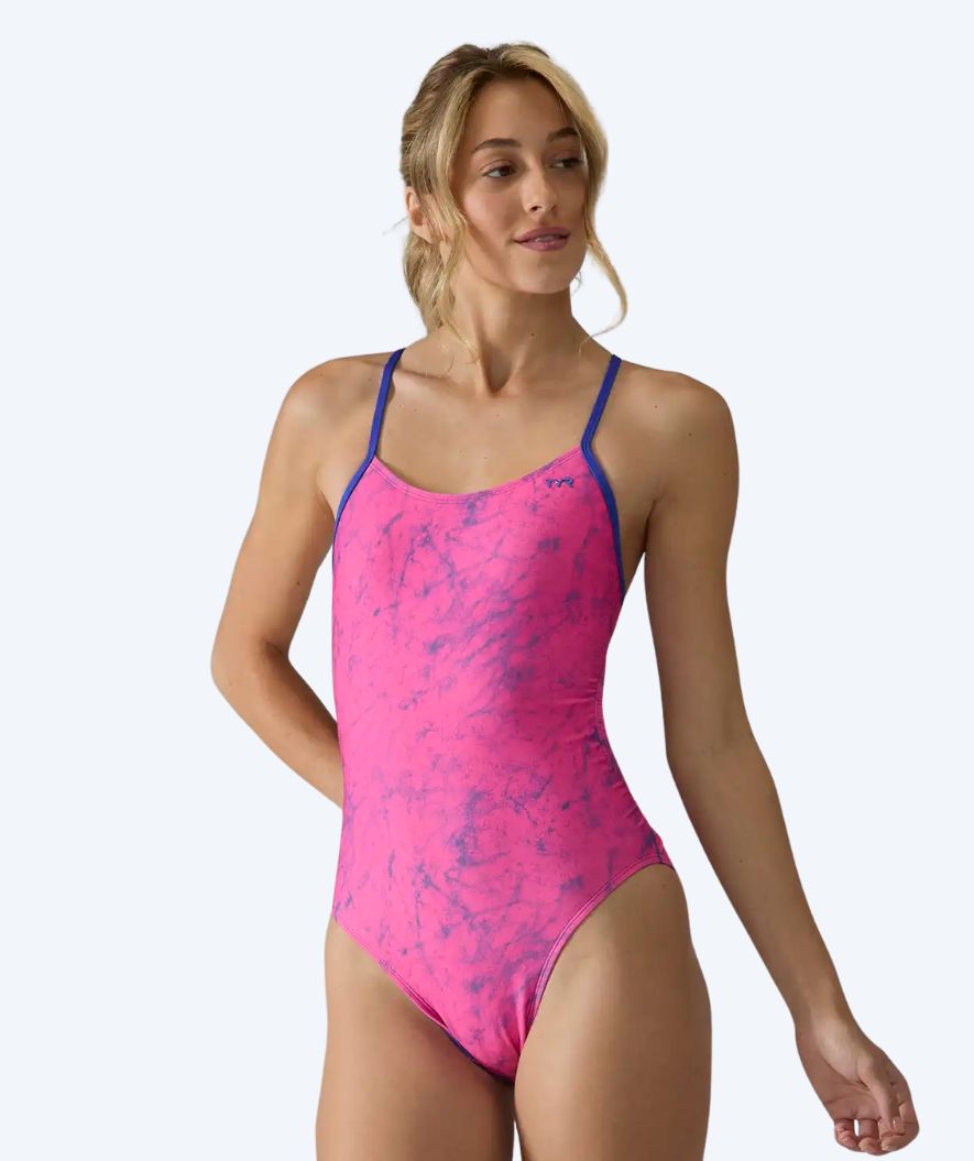TYR uimapuku naisille - Durafast Elite Cutoutfit Zephyr - Pinkki/Tummansininen
