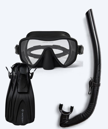 Watery snorkkelisetti aikuisille (yli 15 vuotiaille) - Coast/Itzel/Skipper - Musta