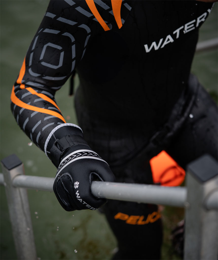 Watery neopreenihanskat - Reptile (3mm) - Musta