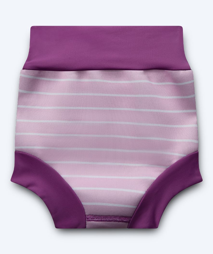 Watery uimavaipat lapsille - Neoprene Swim Nappy - Purple Stripes