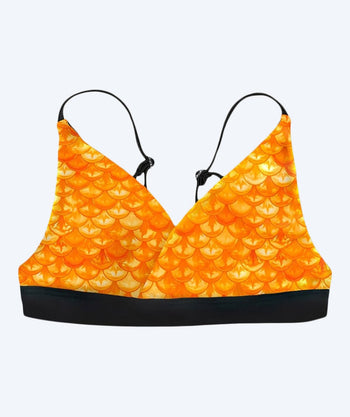Fin Fun merenneitobikinin yläosa tytöille ilman röyhelöitä - Tropical Sunrise