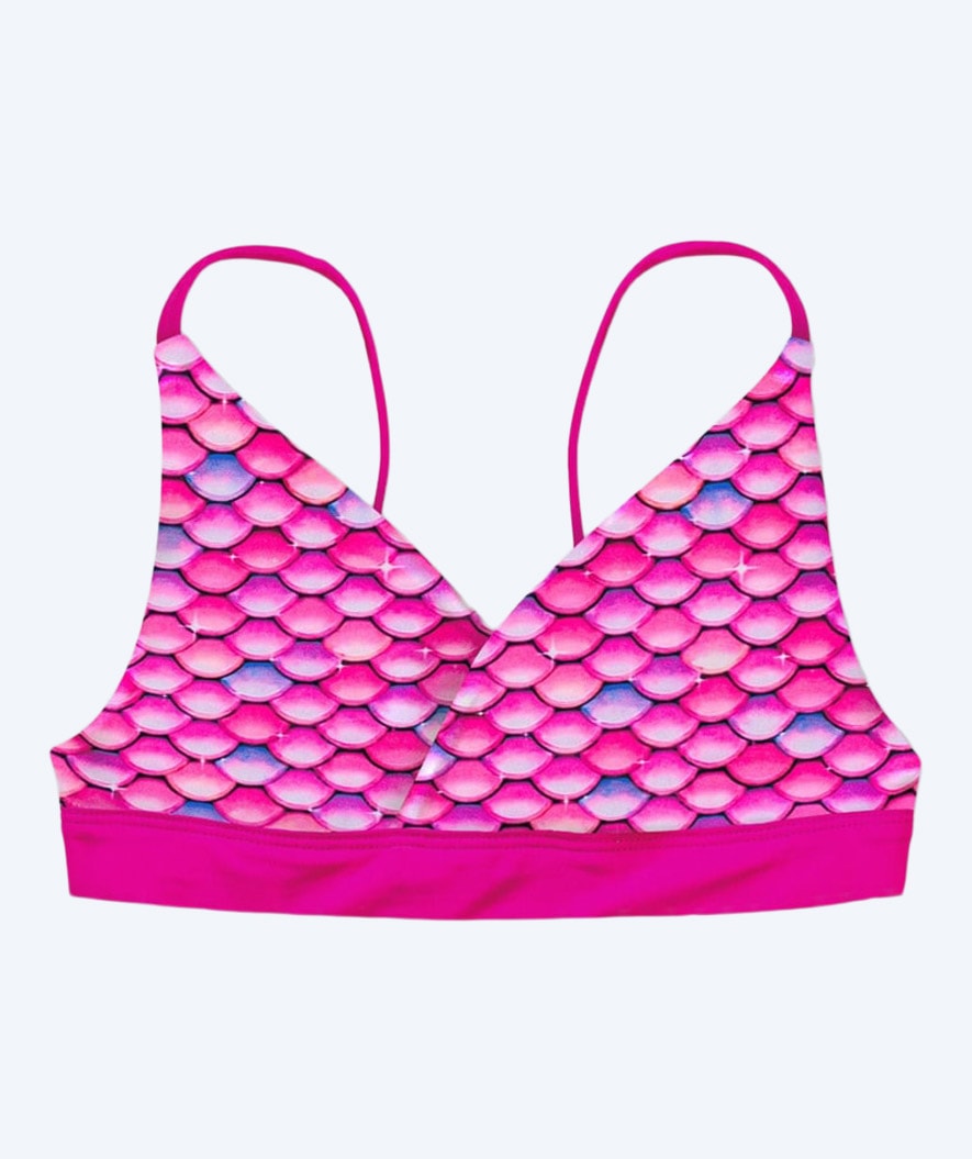 Fin Fun merenneitobikinin yläosa tytöille ilman röyhelöitä - Malibu Pink (Pinkki)