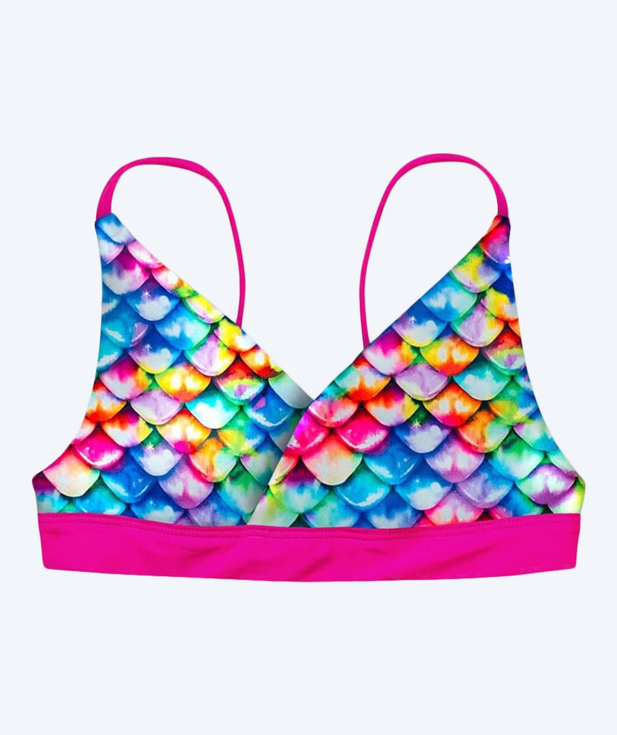 Fin Fun merenneitobikinin yläosa tytöille ilman röyhelöitä - Rainbow Reef