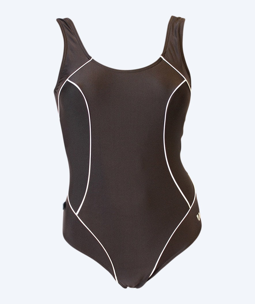 Mirou uimapuku plus size naisille - Classic 241s - Musta/Valkoinen