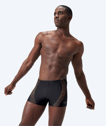 Speedo aquashorts miehille - Duo Logo Print - Musta/vihreä