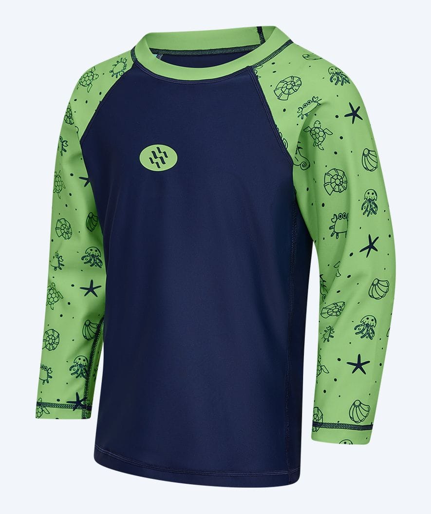 Watery UV-paita lapsille - Brandman pitkähihainen Rashguard - Vihreä/sininen