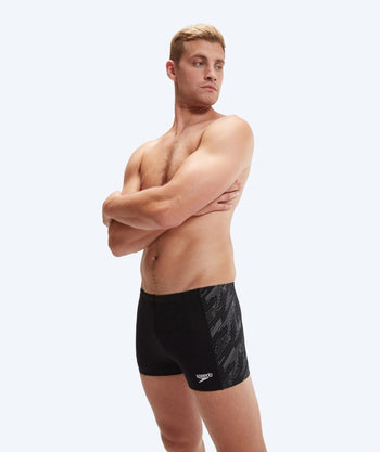 Speedo uimabokserit miehille - Hyperboom Panel - Musta/valkoinen