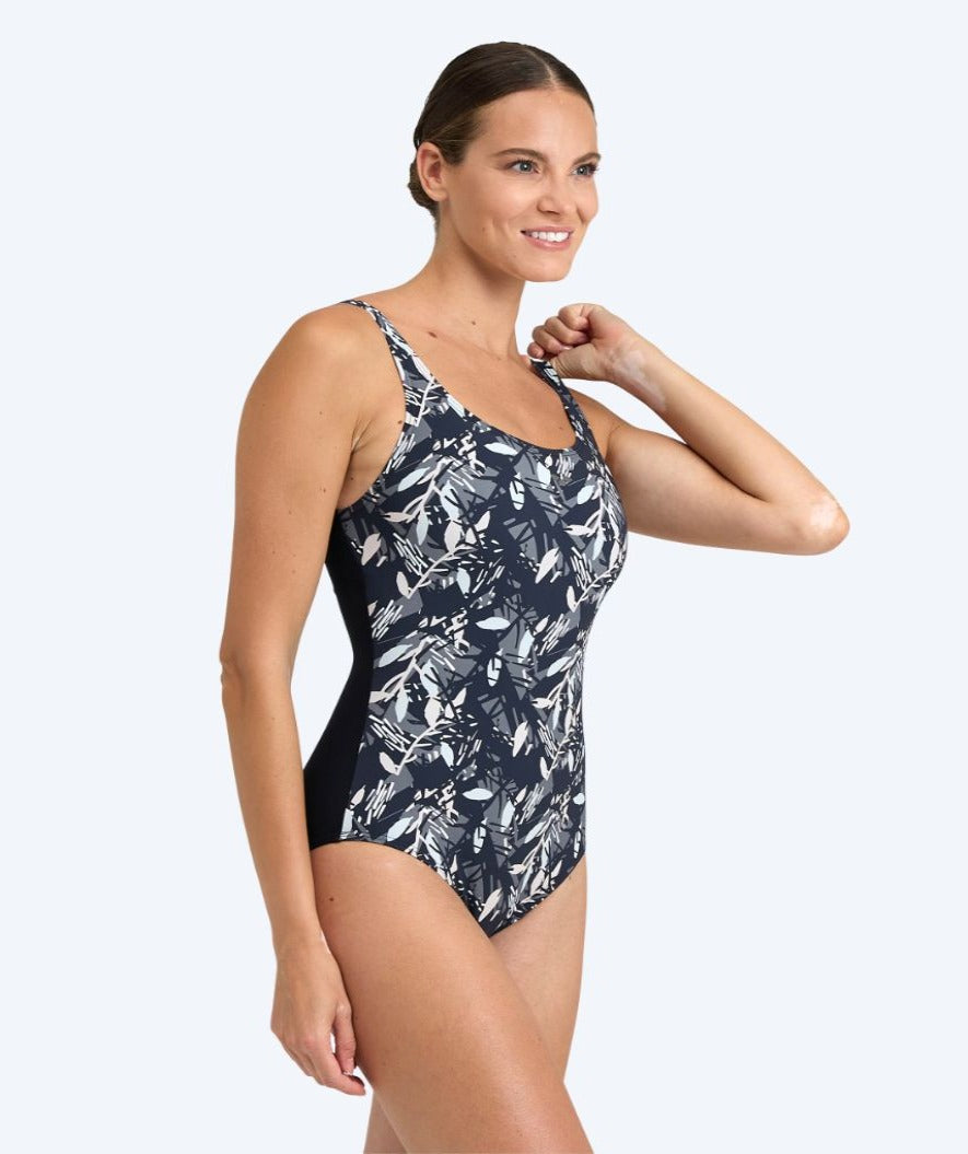 Arena topattu uimapuku naisille - Francy - Musta/valkoinen