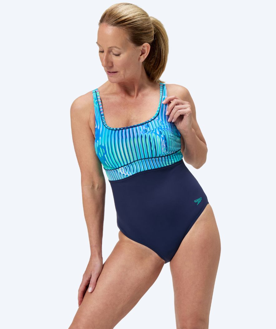Speedo uimapuku naisille - Shaping ContourEclipse - Tummansininen/turkoosi