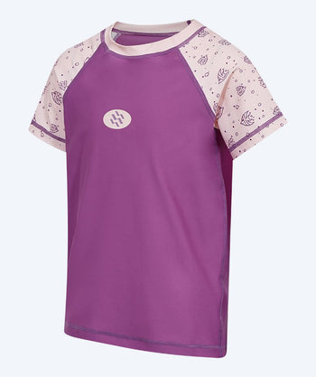 Watery UV-paita lapsille - Brandman lyhythihainen Rashguard - Pinkki/violetti