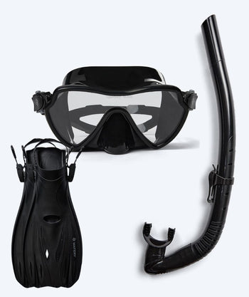 Watery snorkkelisetti aikuisille (yli 15 vuotiaille) - Fraser/Itzel/Delmere - Musta