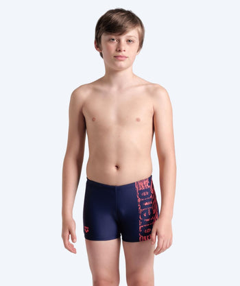Arena uimabokserit pojille - Shaking - Tummansininen/Punainen