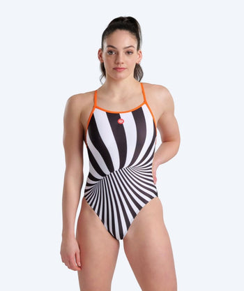 Arena uimapuku naisille - Crazy - Musta/valkoinen