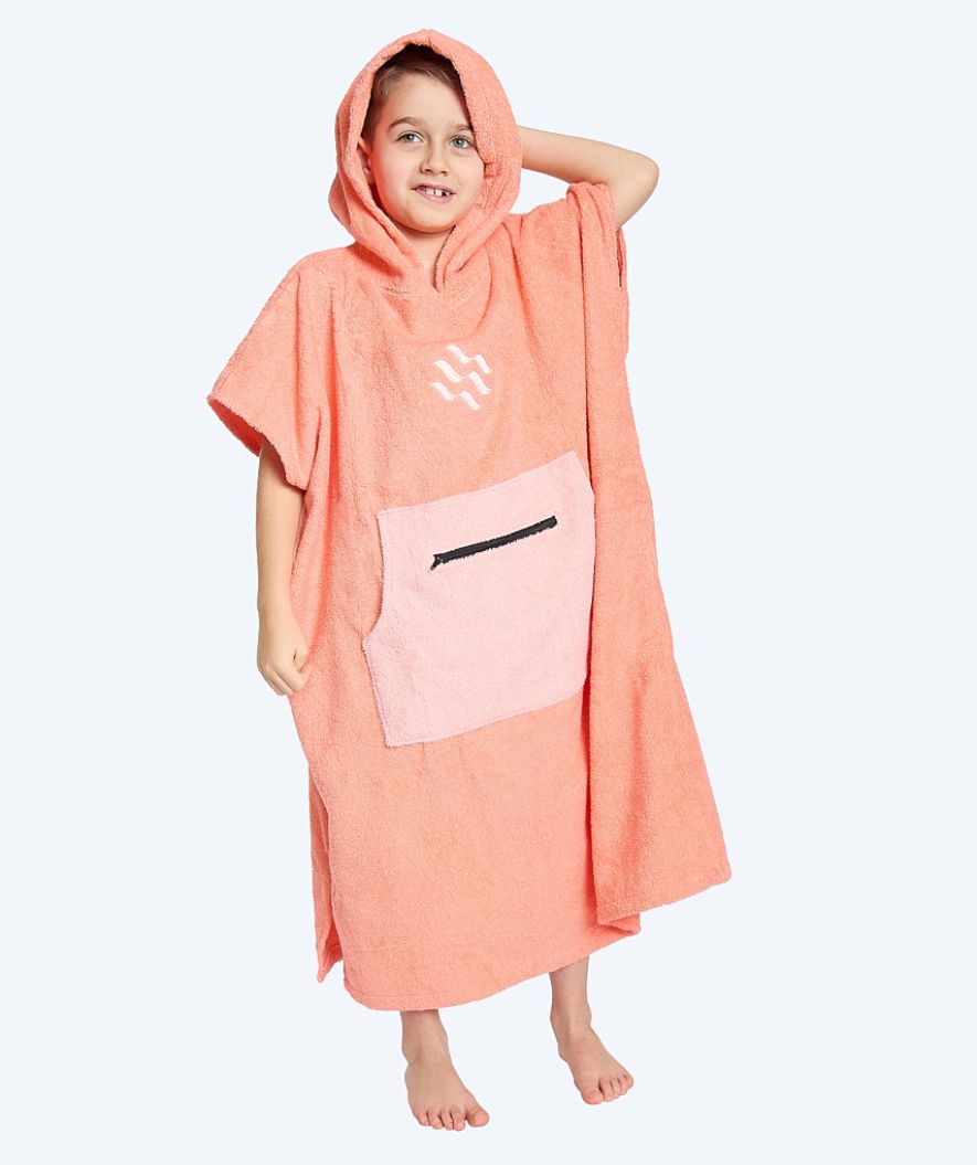 Watery kylpyponcho junioreille (6-15) - puuvilla - Atlantic Pink