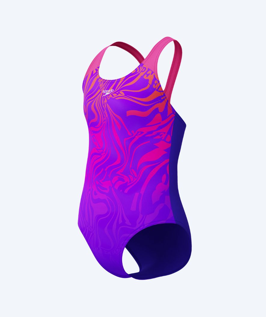 Speedo uimapuku tytöille - Digital Placement Splashback - Violetti