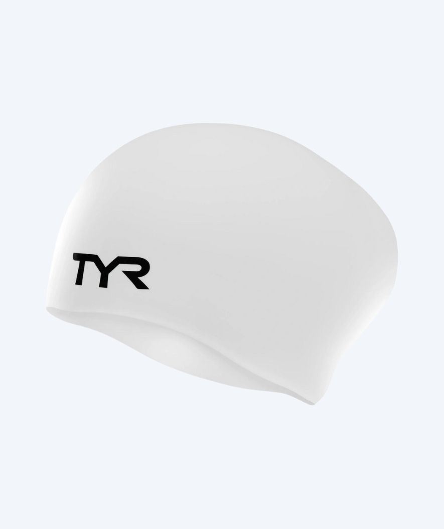 TYR uimalakki pitkille hiuksille - Silikoni - Valkoinen