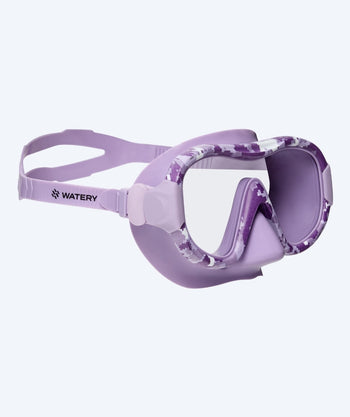 Watery sukellusmaski aikuisille (yli 12 vuotiaille) - Rudder Camo - Violetti