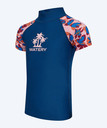 Watery UV-paidat lapsille - Osiris Lyhythihainen Rashguard - Vaaleanpunainen/tummansininen