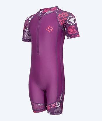 Watery UV-puvut lapsille - Athena Lyhythihainen Rashguard - Violetti