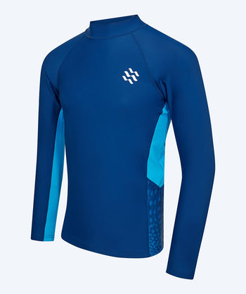 Watery UV-paidat miehille - Scylla Pitkähihainen Rashguard - Tummansininen/vaaleansininen