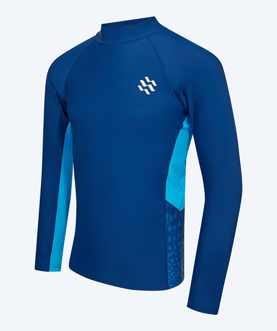 Watery UV-paidat miehille - Scylla Pitkähihainen Rashguard - Tummansininen/vaaleansininen