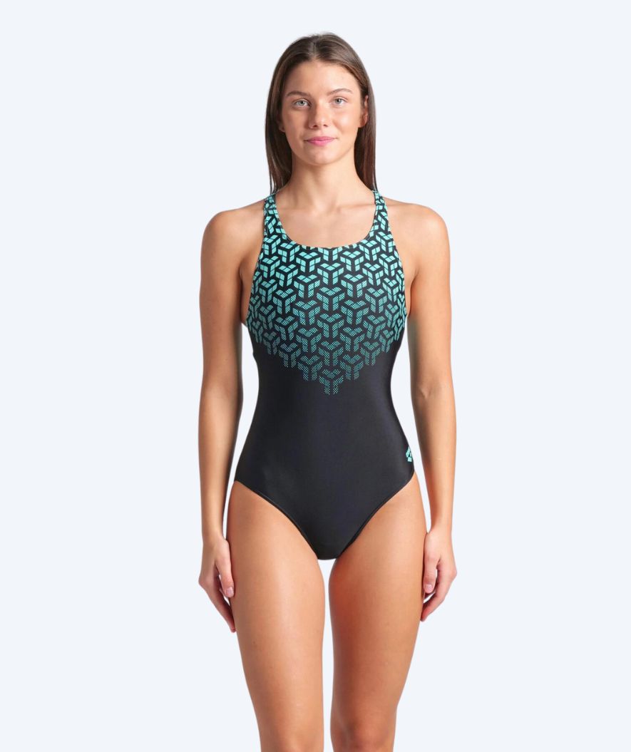 Arena uimapuku naisille - Kikko - Musta/Vaaleansininen