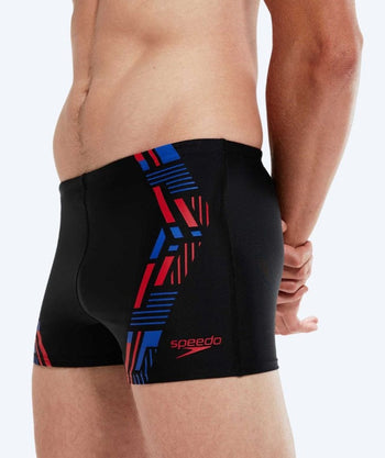 Speedo uimabokserit miehille - Tech Print - Musta/Sininen